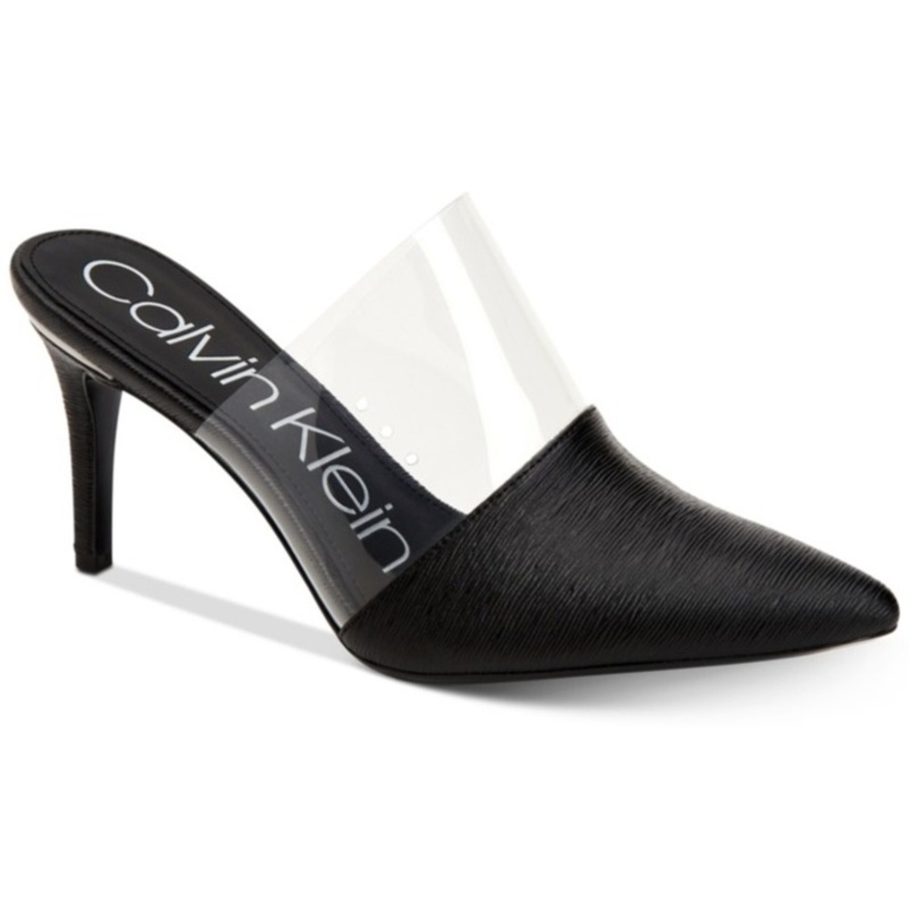 CALVIN KLEIN Graycie Black/Clear Heel